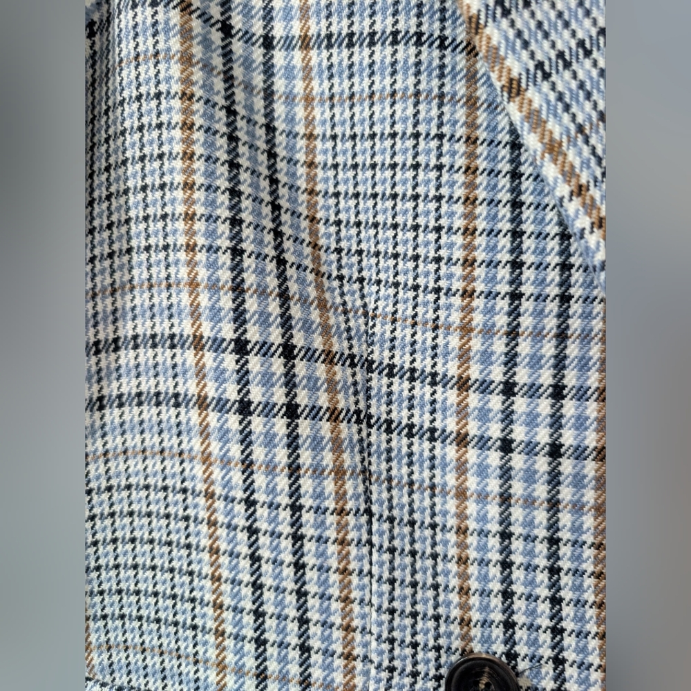 NWT Evereve Ivy Plaid Double-Breasted Blazer with Pinstripe Lining - Picture 4 of 10